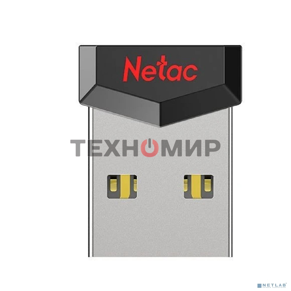 Флешка USB Netac UM81 (NT03UM81N-004G-20BK), 4Gb, USB 2.0, R/W 30/10, черный/красный