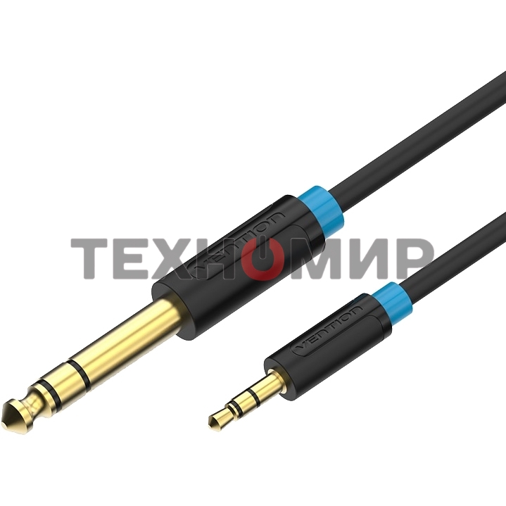Кабель Vention аудио Jack 6,5 мм M/3,5 M - 1 м