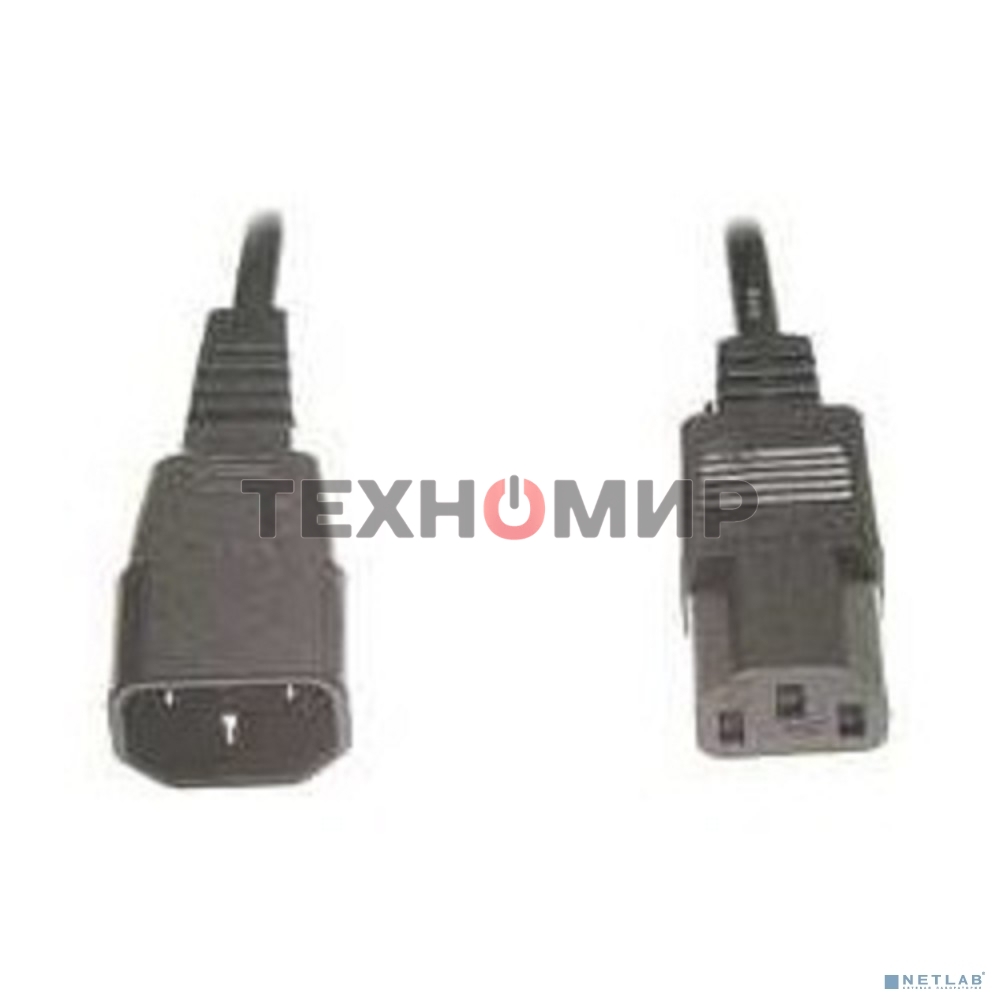 Кабель питания сист.блок-монитор Gembird 3.0м, черный, с зазем., пакет