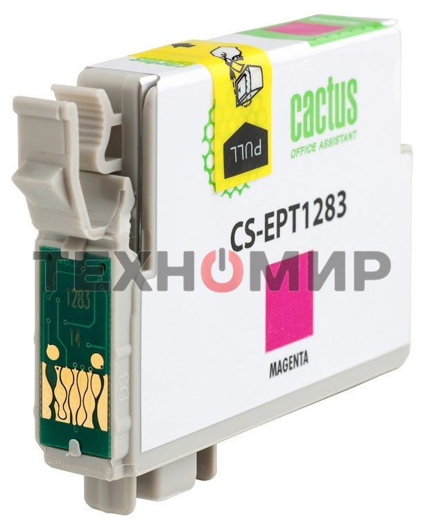 Картридж струйный Cactus CS-EPT1283 (T1283) пурпурный (7 мл) для Epson Stylus S22/S125/SX420/SX425/Office BX305