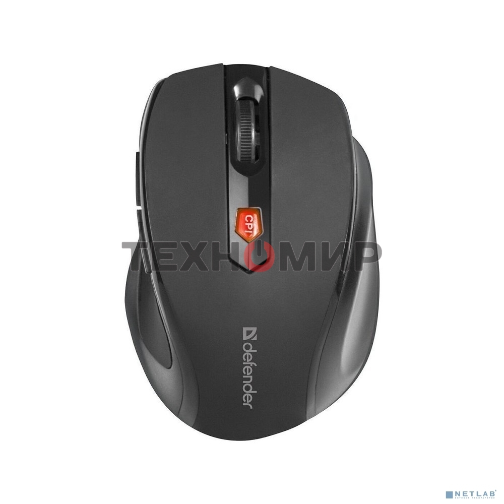 Мышь беспроводная Defender Ultra MM-315 черный, 1600 dpi, радиоканал, USB, кнопки - 6