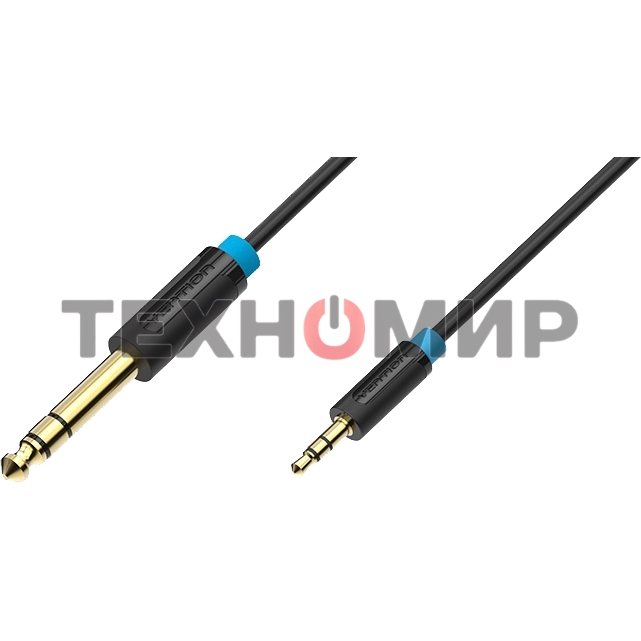 Кабель Vention аудио Jack 6,5 мм M/3,5 M - 1 м