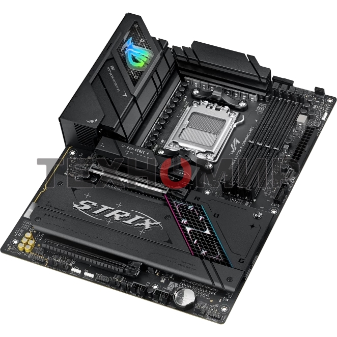 Материнская плата ASUS ROG STRIX B850-F GAMING WIFI, AM5, AMD B850, 4xDDR5, 2xSATA, 4xM.2, 1xPCIe 5.0 x16, 1xPCIe 4.0 x16, 1xPCIe x4, 1xDP, 1xHDMI, 1x2.5Gb LAN, 1xUSB-C 20Gbps, 1xUSB-C 10Gbps, 3xUSB-A 10Gbps, 4xUSB 5Gbps, 4xUSB 2.0, 3x3.5 мм, 7.1, ATX