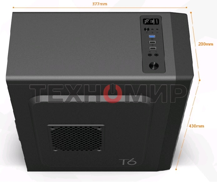 Компьютерный корпус Zalman ZM-T6 черный без БП ATX 1xUSB 2.0 1xUSB 3.0 audio bott PSU