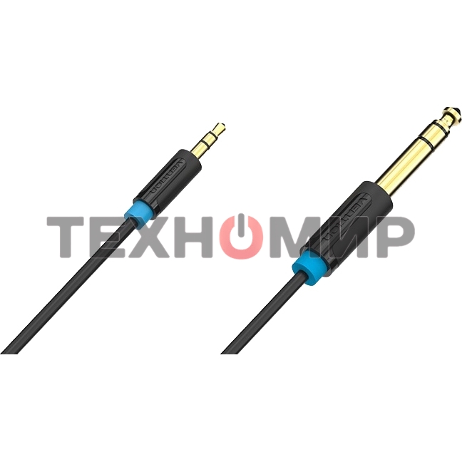 Кабель Vention аудио Jack 6,5 мм M/3,5 M - 1 м