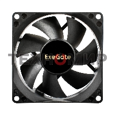 Вентилятор для корпуса ExeGate ExtraSilent ES08025B3P черный, 80 мм, 2000 об/мин, 19 дБ, 3 pin
