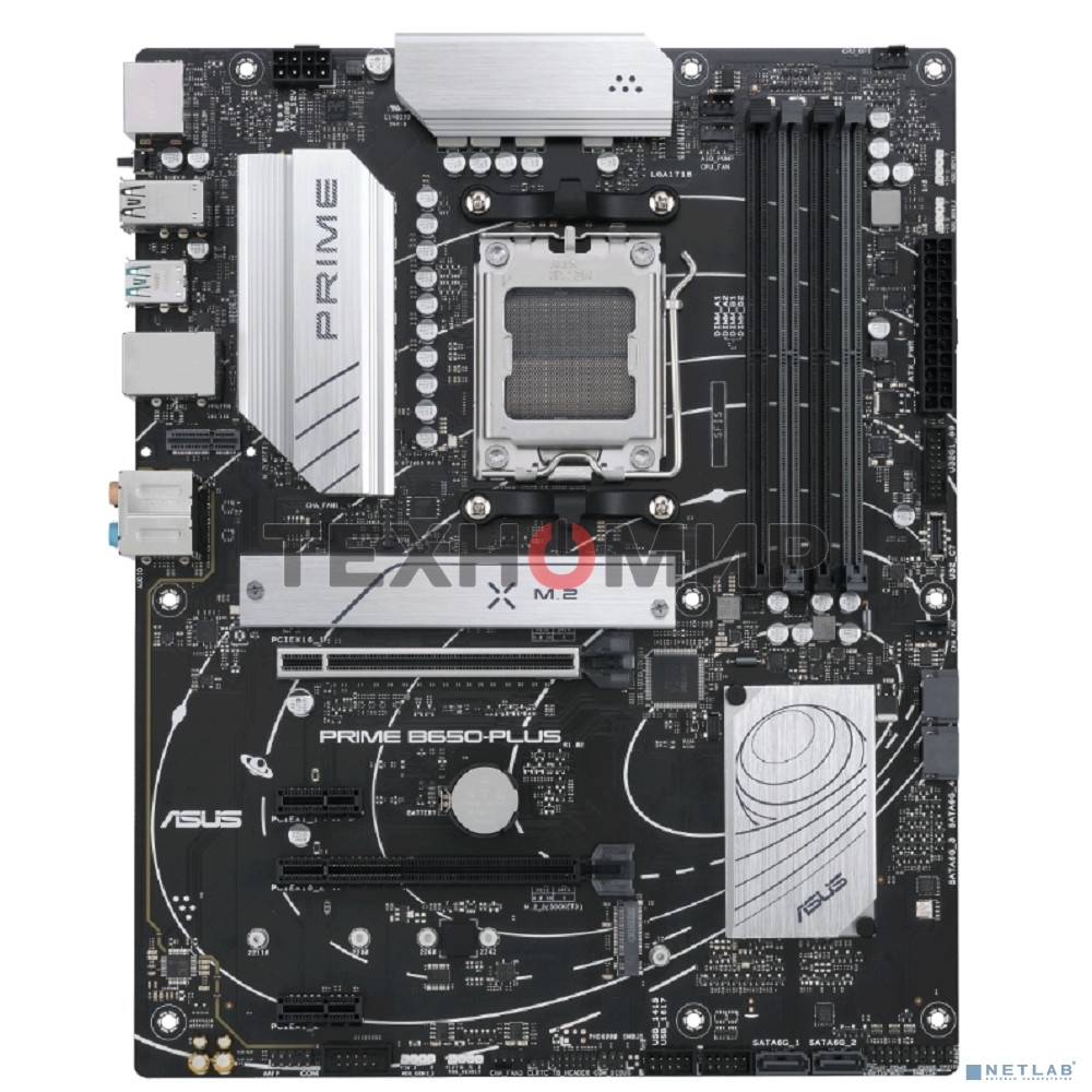 Материнская плата ASUS PRIME B650-PLUS-CSM, AM5, AMD B650, 4xDDR5, 4xSATA, 2xM.2, 1xPCIe 4.0 x16, 2xPCIe 4.0 x1, 1xDP, 1xHDMI, 1x2.5Gb LAN, 4xUSB-A 10Gbps, 2xUSB-A 5Gbps, 2xUSB-A 2.0, 5x3.5 мм, 7.1, ATX