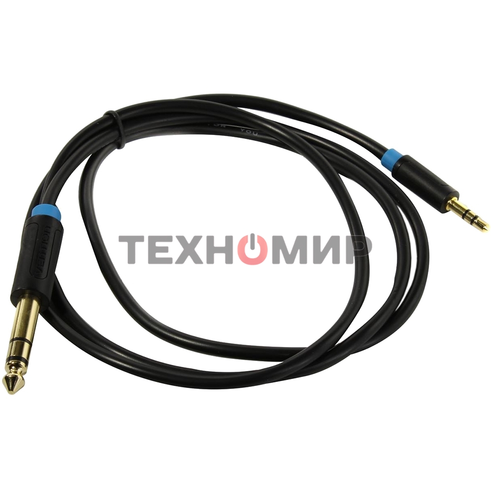 Кабель Vention аудио Jack 6,5 мм M/3,5 M - 1 м