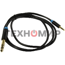Кабель Vention аудио Jack 6,5 мм M/3,5 M - 1 м