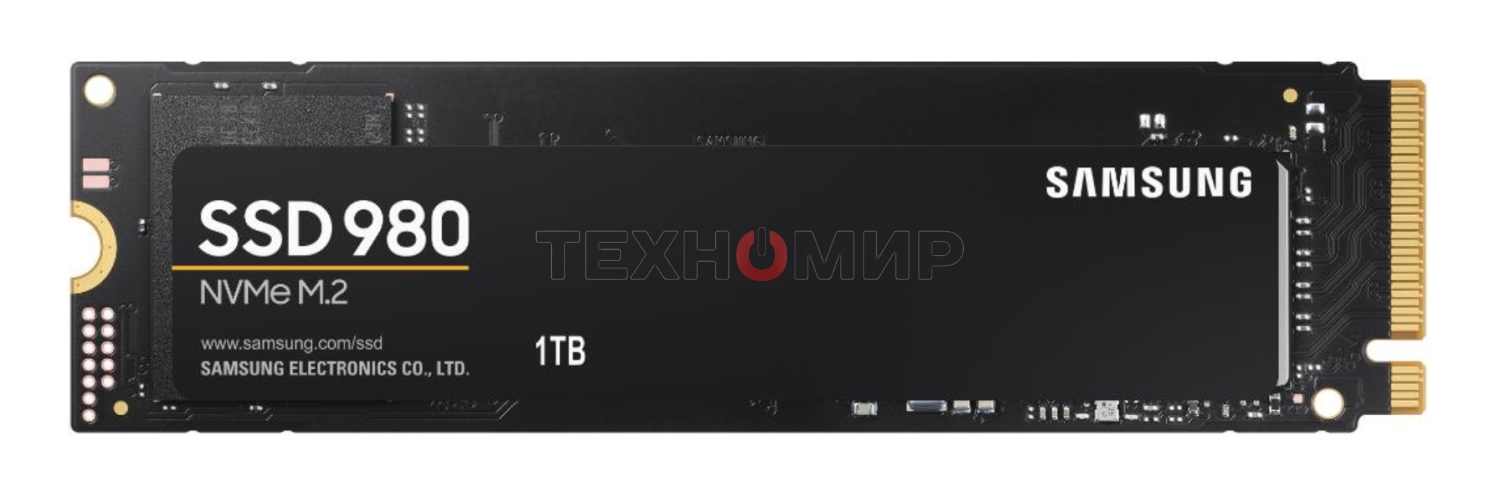 Накопитель SSD Samsung 980 MZ-V8V500BW, 500Gb, PCIe 3.0 x4, M.2 2280, NVMe, R/W 3100/2600