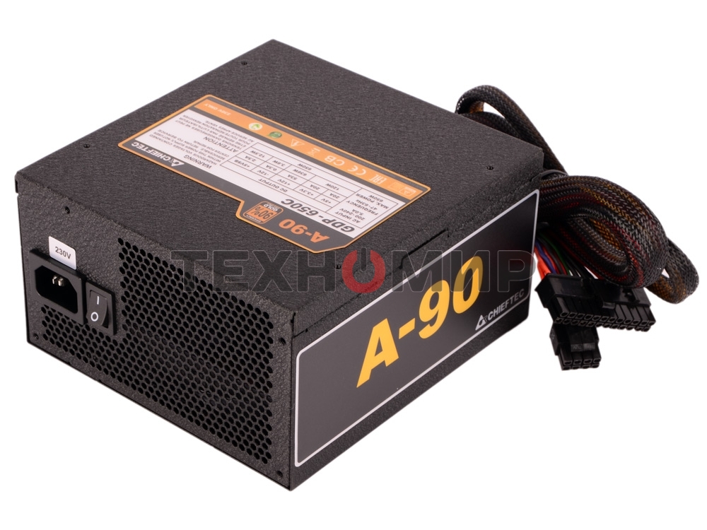Блок питания Chieftec A-90 GDP-650C RTL, 650Вт, 140мм, модульный, черный