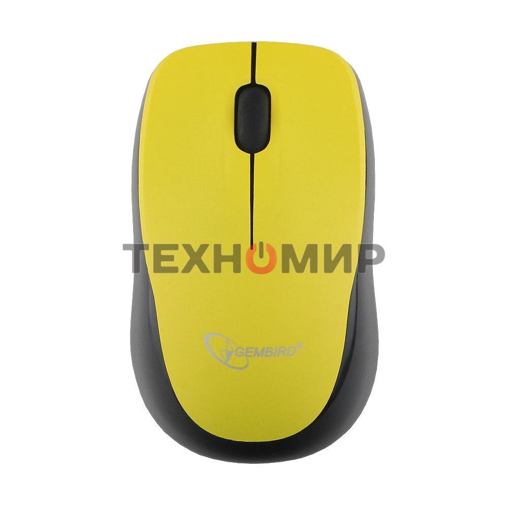 Мышь беспроводная Gembird MUSW-360-LM желтый, 1000 dpi, радиоканал, USB, кнопки - 3