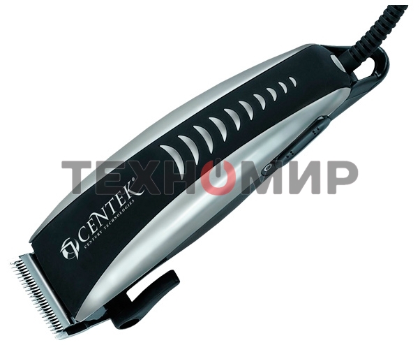 Машинка для стрижки Centek CT-2123 (черный/серебро) 10Вт, стальные лезвия, прорезиненный корпус