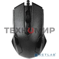 Мышь проводная Qumo Office M14 черный, 1000 dpi, USB, кнопки - 3