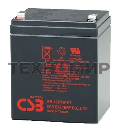 Батарея CSB HR 1221W (12V, 5Ah) F2
