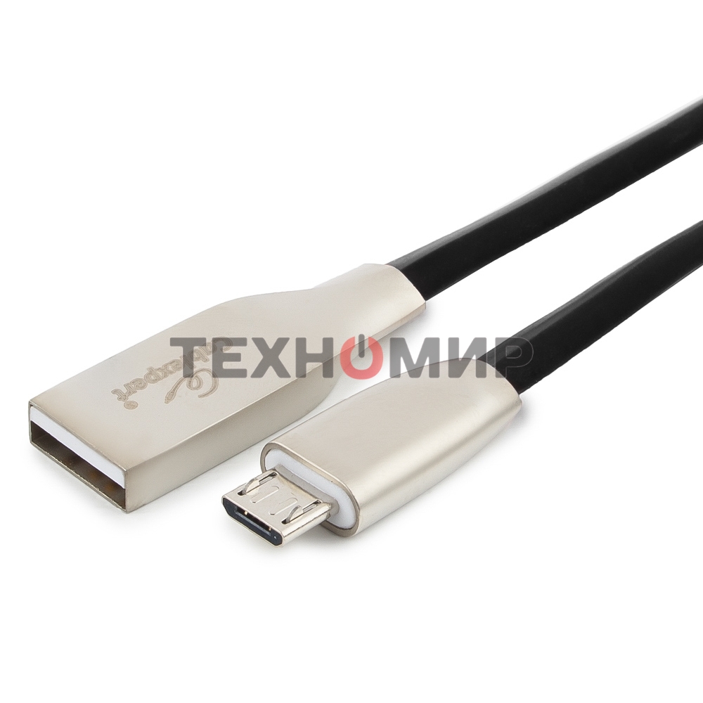 Кабель USB2.0 Cablexpert CC-G-mUSB01Bk-0.5M, AM/microB, серия Gold, длина 0.5м, черный, блистер