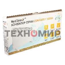 Конвектор электрический Neoclima Comforte T2.0 ЭВНА-2,0/230С2 (сшп) белый, 2000 Вт, 25 м2, термостат