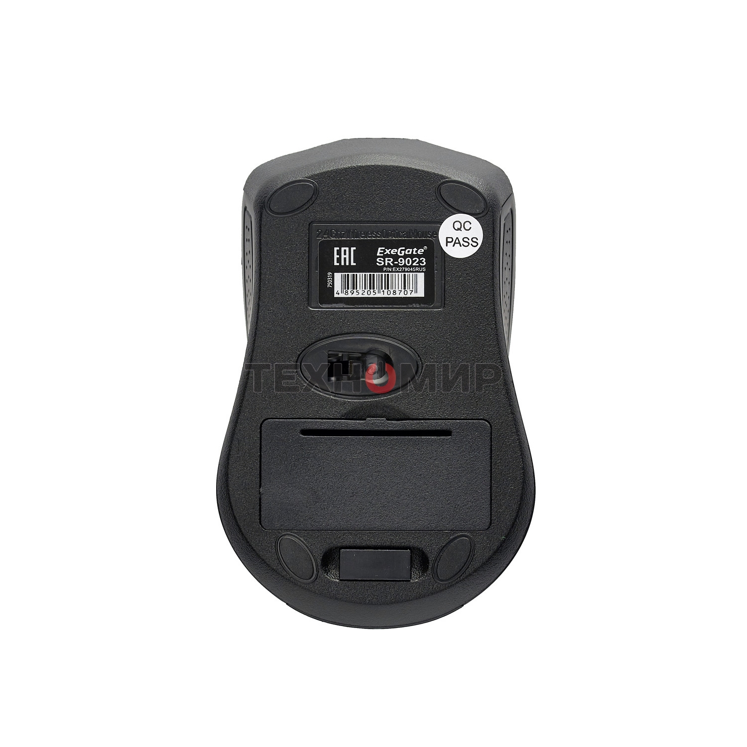 Мышь беспроводная ExeGate Professional Standard SR-9023 черный, 1200 dpi, радиоканал, USB, кнопки - 3