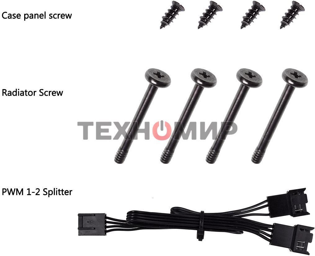 Вентилятор для корпуса ID-Cooling WF-14025-XT BLACK черный, 140 мм, 1600 об/мин, 32.6 дБ, 4 pin