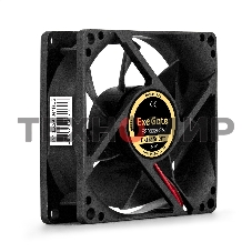 Вентилятор для корпуса ExeGate ExtraSilent ES08025SM черный, 80 мм, 2100 об/мин, 21 дБ, 3 pin