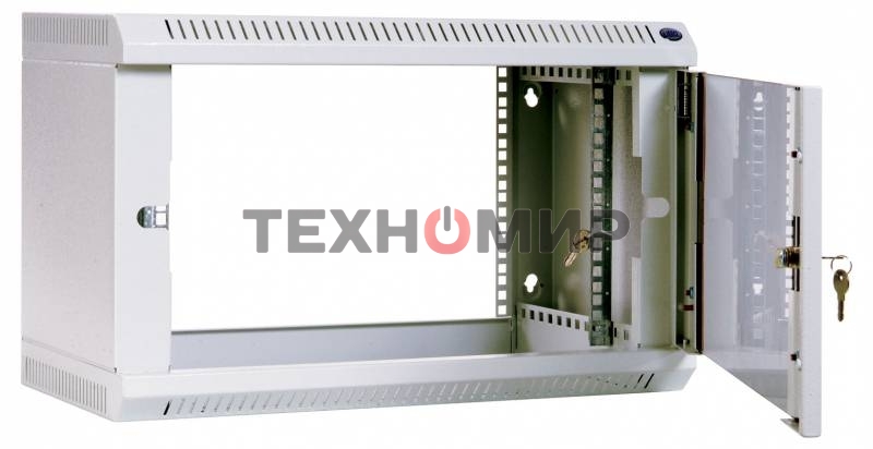 Шкаф телеком. настен, 6U, 600x650 дверь стекло (ШРН-6.650) (1 коробка)