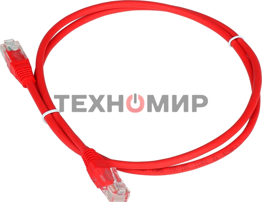 Патч-корд LANMASTER TWT UTP cat.5e, с заливными колпачками, 1.5 м, красный