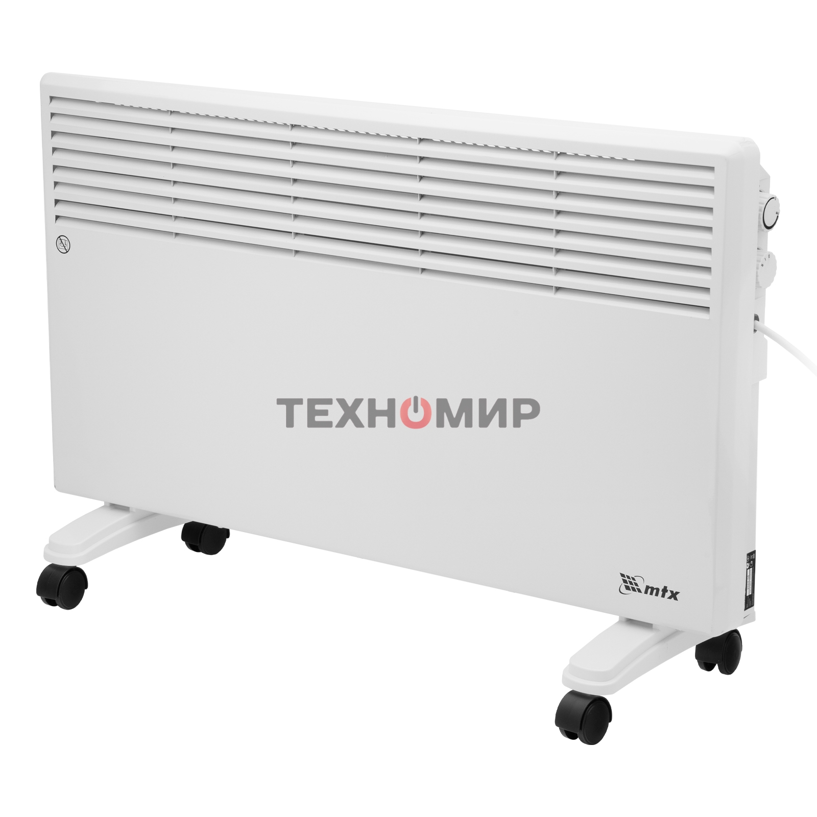Конвектор электрический MTX CH-2000, белый, 2000 Вт, 25 м2, термостат