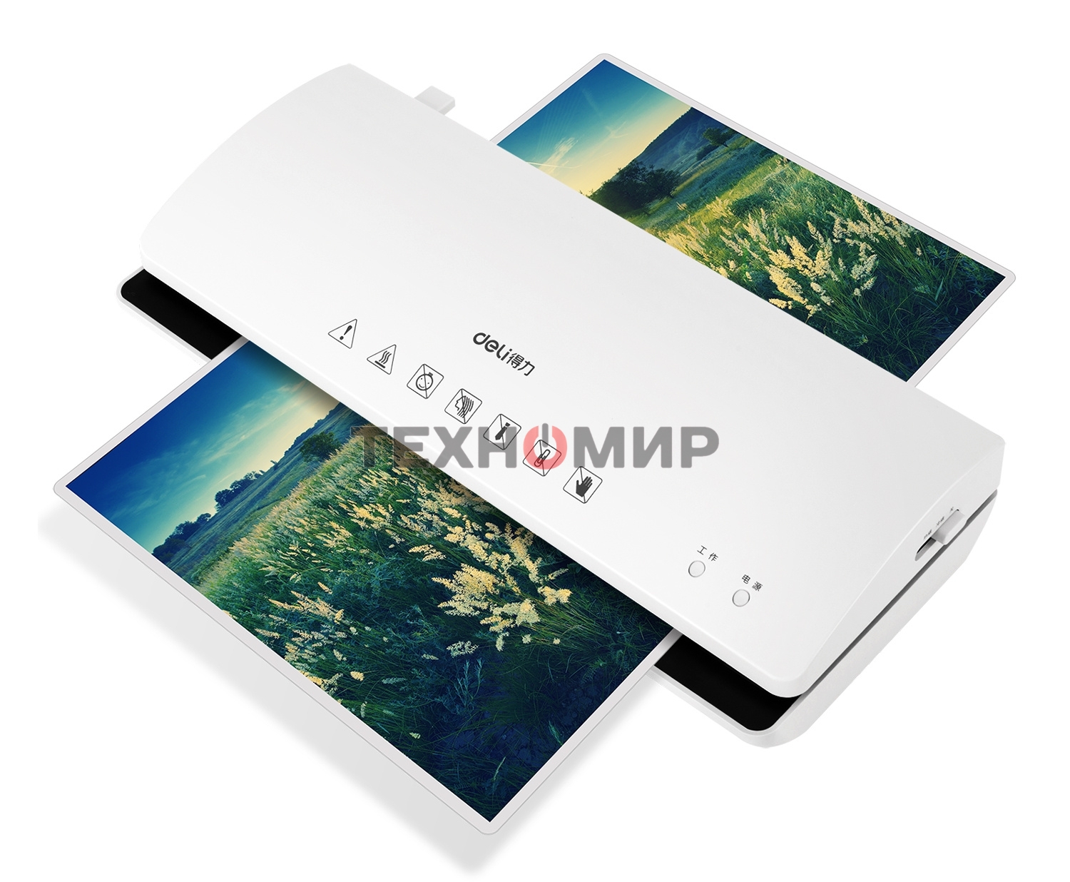 Ламинатор Deli 3897, A4 Film width: A4Laminate speed: 250мм/min  Film range: 70-125mic Thickness: about 3min