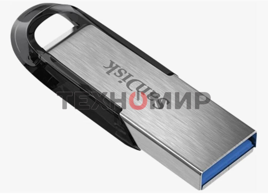 Флешка USB Sandisk CZ73 Cruzer Ultra Flair (SDCZ73-032G-G46), 32Gb, USB 3.0, R/W 150/45, серебристый/черный