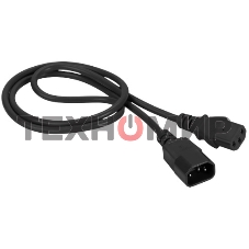 Шнур питания Lanmaster C13-C14, 3х0.75, 220В, 10А, черный, 5 метров