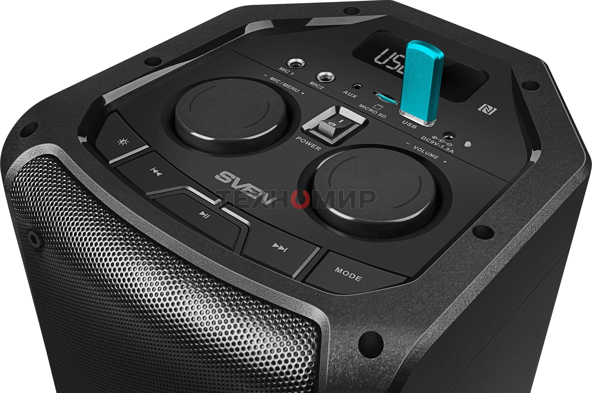 Портативная акустика Sven АС PS-710 черный 100 Вт Bluetooth