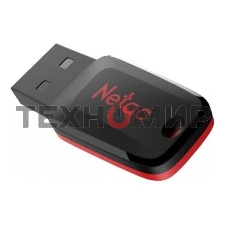Флешка USB Netac U197 (NT03U197N-016G-20BK), 16Gb, USB 2.0, R/W 25/10, черный/красный