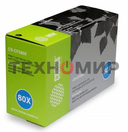 Картридж лазерный Cactus CS-CF280XS черный (6900 стр.) для HP LJ Pro 400/M401/M425