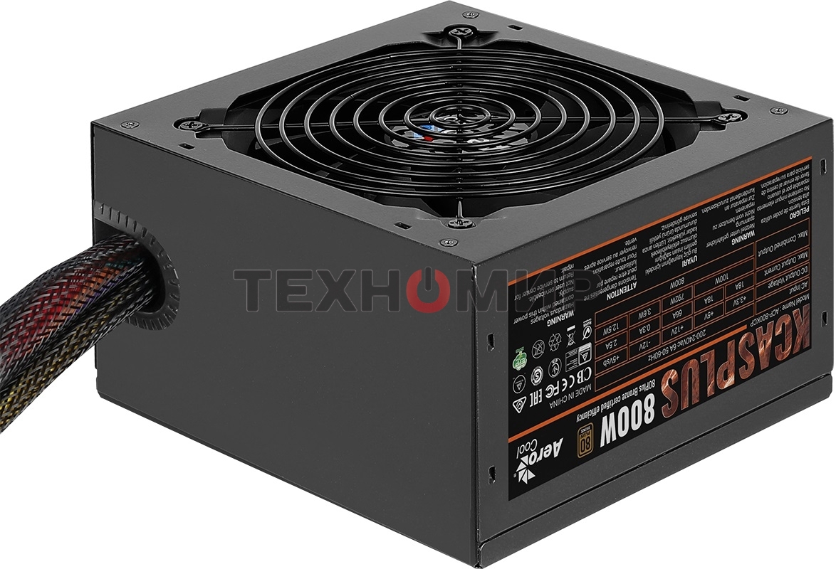 Блок питания Aerocool/Formula KCAS-800W, 800Вт, PLUS 80 PLUS Bronze, 120мм, черный