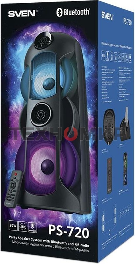 Мобильные колонки Sven PS-720 2.0 черные
