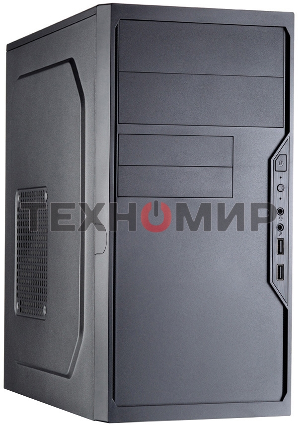 Компьютерный корпус с блоком питания 450Вт. Case Foxline FL-733, mATX, 2x5.25EXT, 2x3.5EXT, 5x3.5INT, 2xUSB 2.0, HDA, w/o FAN, w/450W ATX PSU, w/1.2m EU pwr cord