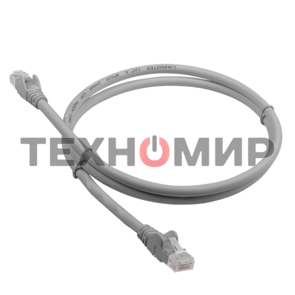 Патч-корд LANMASTER LSZH UTP кат.6, 1.5 м, серый