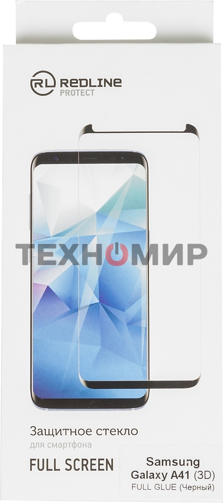 Защитное стекло для экрана Redline для Samsung Galaxy A41 3D антиблик. 1шт. (УТ000020417)