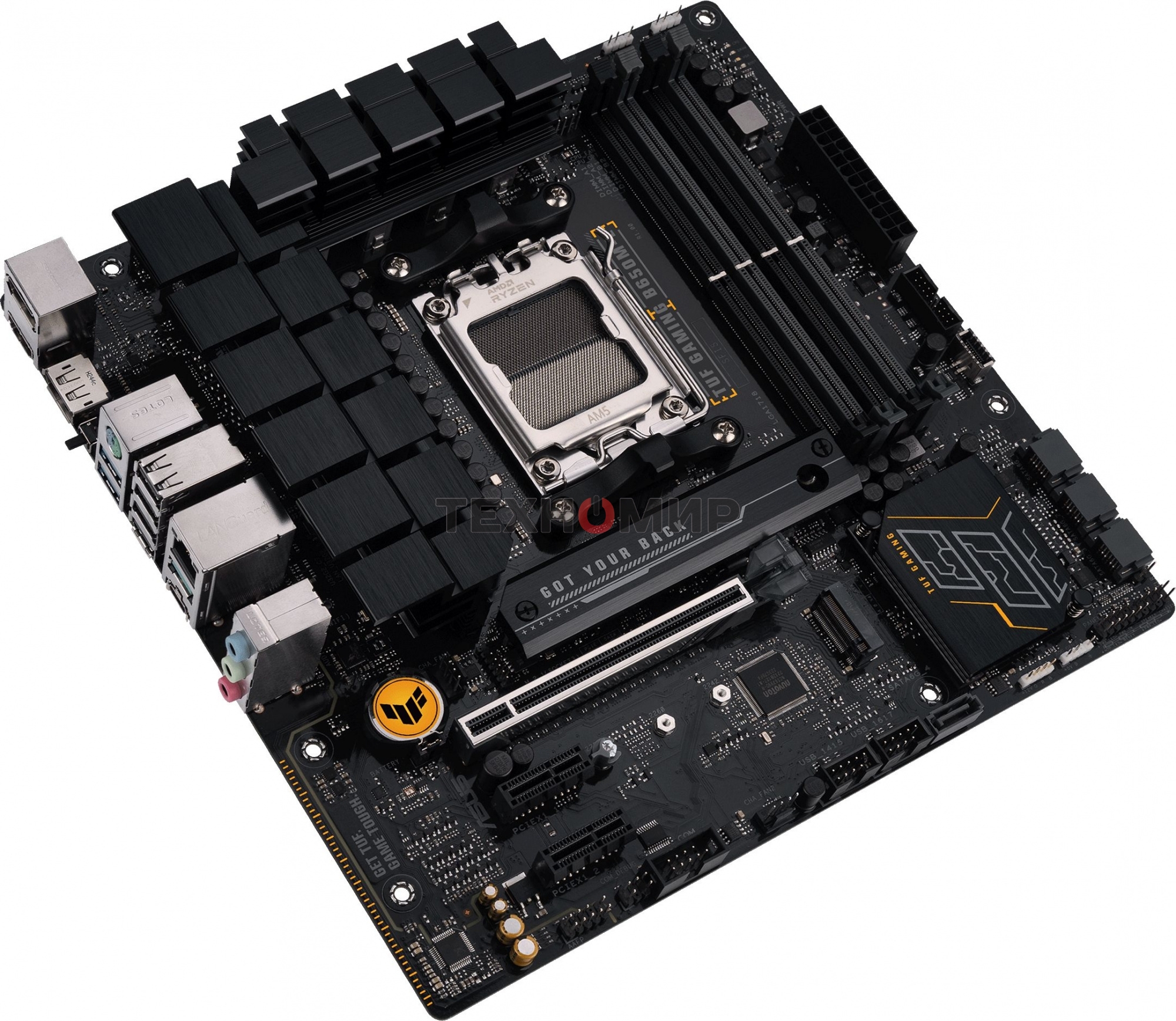 Материнская плата ASUS TUF GAMING B650M-E, AM5, AMD B650, 4xDDR5, 4xSATA, 2xM.2, 1xPCIe 4.0 x16, 2xPCIe x1, 2xDP, 1xHDMI, 1x 2.5Gb LAN, 1xUSB-A 3.2 Gen 2, 2xUSB-A 3.2 Gen 1, 4xUSB 2.0, 1xUSB-C 3.2 Gen 2, 3x3.5 мм, 7.1, mATX
