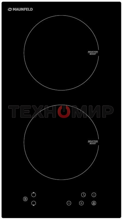 Индукционная варочная панель Maunfeld EVI.292-BK, конфорок: 2 шт., стеклокерамика, независимая, черный