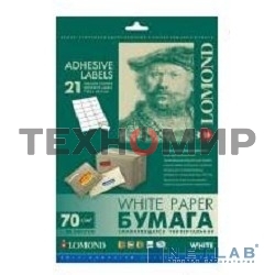 Самоклеящаяся бумага Lomond универсальная для этикеток, A4, 21 делен. (70 x 42.3 мм), 70 г/м2, 50 листов