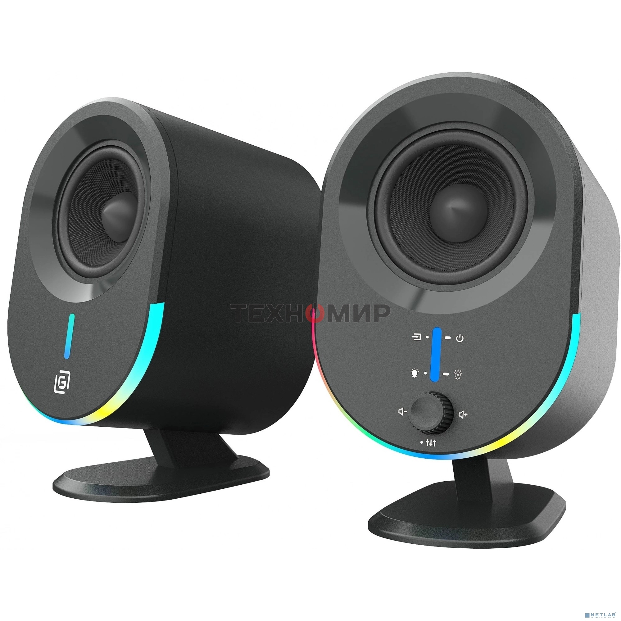 Акустическая система Оклик OK-303A 2.0 черный 20Вт BT