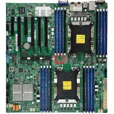 Материнская плата Supermicro MBD-X11DPI-N-B, LGA 3647, Intel C621, 16xDDR4, 14xSATA, 1xM.2, 6xPCI-E 3.0 (x16, x8), 2x 1Gb LAN, 1xVGA, 4xUSB-A 2.0, 3xUSB-A 3.2 Gen 1, 2xCOM, E-ATX, Bulk
