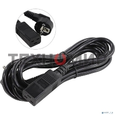 Кабель питания ExeGate Power PC19-3P (Евровилка Schuko->С19) VDE-250V-3*1.5-CU, черный, 16А, 3м