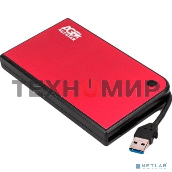 Внешний корпус для HDD AgeStar 3UB2A14 (красный) usb3.0 to 2,5