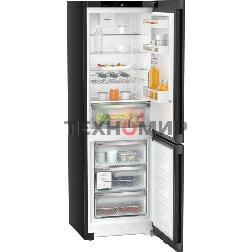Холодильник Liebherr CNBDB 5223-22 001 черная нержавеющая сталь двухкамерный 225/94л морозилка снизу, No Frost