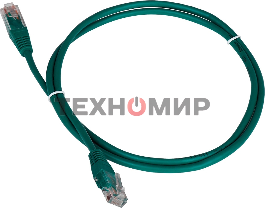 Патч-корд LANMASTER TWT UTP cat.5e, с заливными колпачками, 3.0 м, зеленый