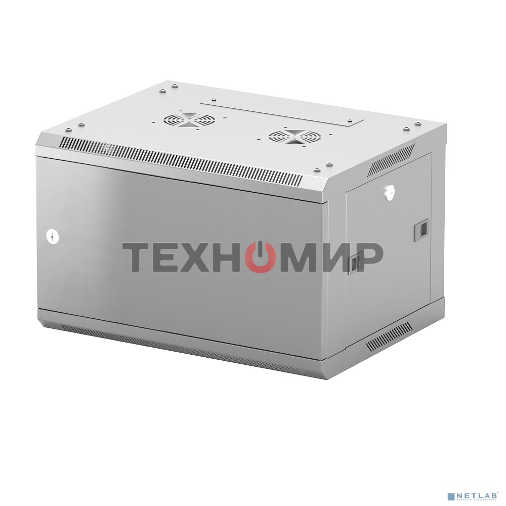 Шкаф телекоммуникационный настенный NEOMAX 6U (600х350), металлическая дверь, замок-ключ (3 шт), разборный, цвет серый (1 коробка) NCB-WM6U-6035MK3-100-GY
