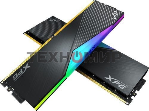 Оперативная память XPG Lancer, DDR5, 32Gb (2x16Gb), 6400MHz, CL32, DIMM, с радиаторами, RGB, черный