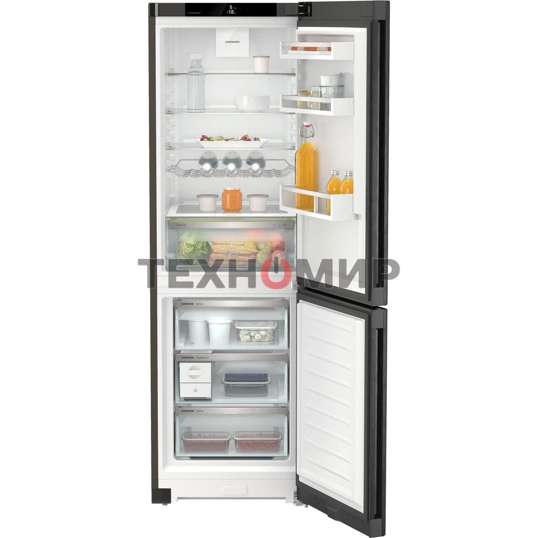 Холодильник Liebherr CNBDB 5223-22 001 черная нержавеющая сталь двухкамерный 225/94л морозилка снизу, No Frost